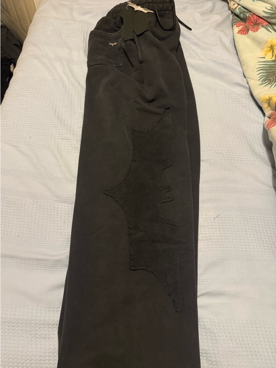 YoungLA Black Sweatpants with Bat Applique - Picture 4 of 4